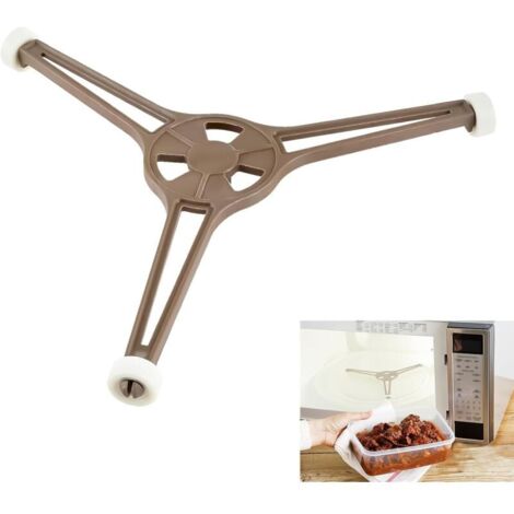Triangular Microwave Support, Universal Rotating Ring Tray Holder, Replacement Swivel Ring for Microwave Ovens, Fits 24.5cm Glass Spare Parts Trays