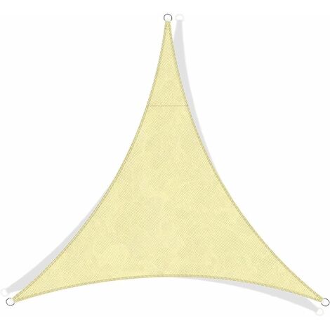 Triangular shade sail 3x3x3 m white waterproof and UV resistant shade sail suitable for garden patio, sand