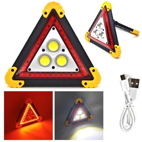 Triángulo de advertencia LED, linterna, PowerBank + baterías