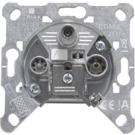 Triax EDM 1 Presa per antenna Data, Onde ultracorte, TV Da incasso Presa terminale