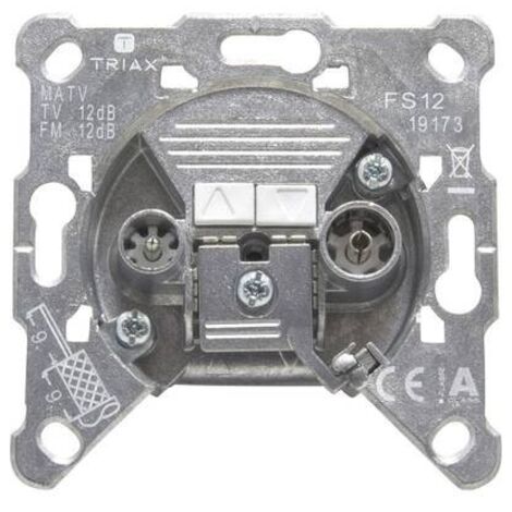 Triax FS 12 Presa per antenna Onde ultracorte, TV Da incasso Presa passante