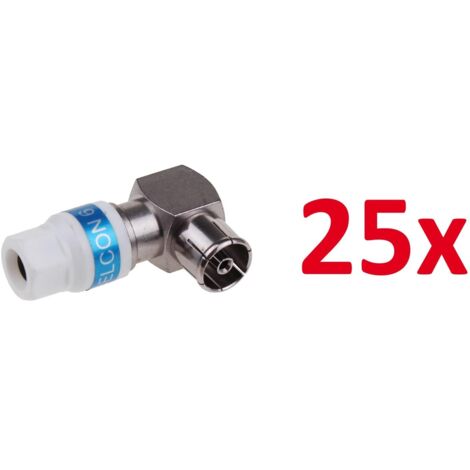 Triax - iec-winkelstecker zur selbstinstallation, cabelcon box 25 stück - tr360940 -