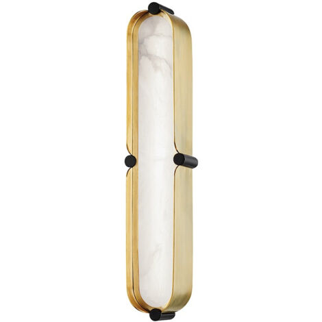 Tribeca Petit Support de Bain Led Laiton, Noir, Albâtre