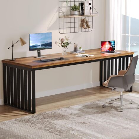 Tribesigns Schreibtisch Computertisch 200 x 70 x 75 cm Doppelter langer ...