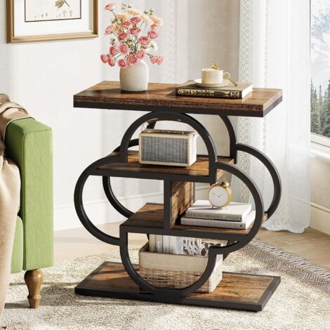 SoBuy Ronde Houten Bijzettafel, Ronde Salontafel, Nachtkastje