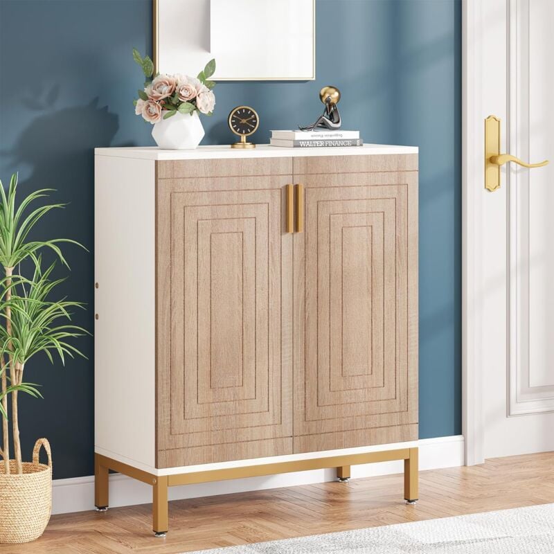 Tribesigns - way to origin Armoire à chaussures moderne pour 20 paires de chaussures avec portes, 6 niveaux autonomes pour salon, placard, blanc et