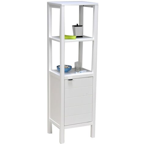 TRIBU Aufbewahrungsmöbel 1 Tür - 3 Einlegeböden / Weiß/ 42x36x148