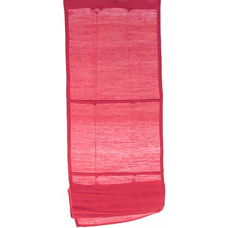 TRIBU - Store voilage en jute et coton rouge 60x200