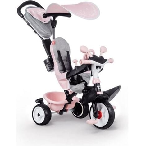 Tricycle enfant Baby Driver Plus Rose + Ombrelle - Smoby