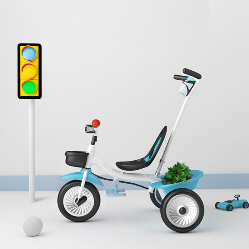 Tricycle Évolutif pour Enfants de 18 mois à 6 ans Bleu Blanc