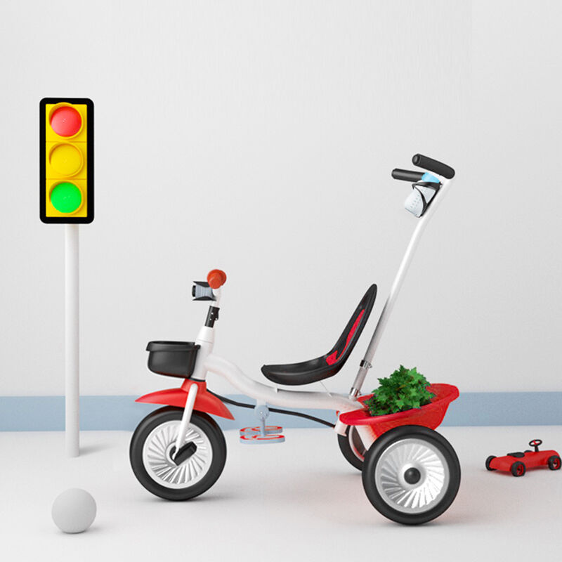 Oobest - Tricycle Évolutif pour Enfants de 18 mois à 6 ans Blanc Rouge