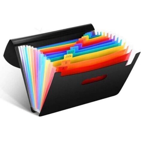 Trieur 12 Compartiments A4 Chemise Papier Classeur Rangement Administratif Document Porte Dossier Bureau