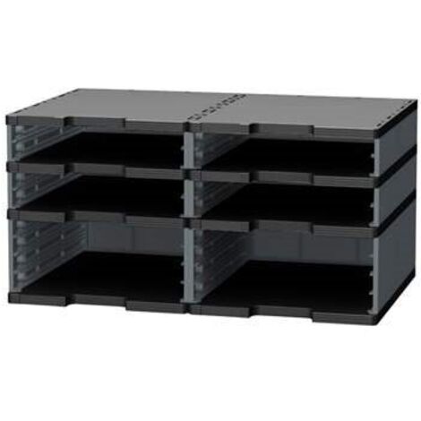 Trieur 6 cases mixtes Modulodoc Exacompta gris