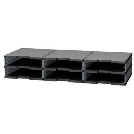 Trieur 6 cases standards Modulodoc Exacompta gris