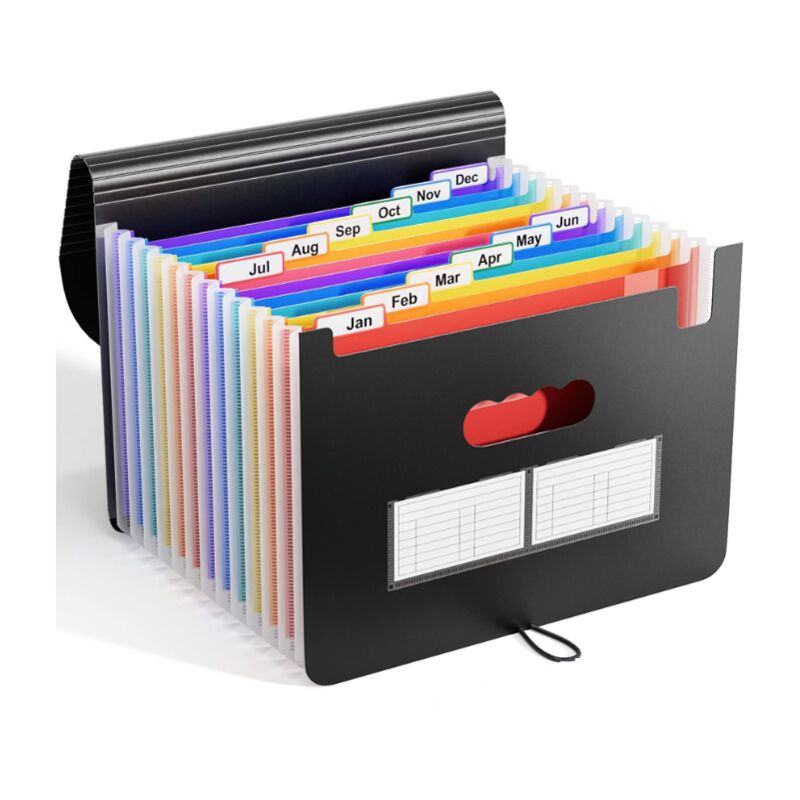 Trieur A4 / Range Document / Rangement Papier 12compartiments- Trieur Rangement documents Classeur a4 Organiseur Documents Trieur Extensible