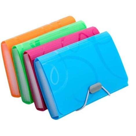 Trieur Extensible 4Pcs A6 Taille Petit Portable 13 Pochettes Organisateur de document Multicolore Accordéon Trieur Classeur de Docu