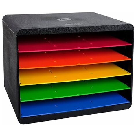 Trieur HORIZON 5 compartiments arlequin Exacompta