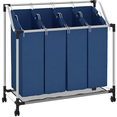 Trieuse à linge avec 4 sacs Bleu Acier CFW852057