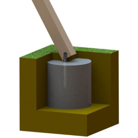 Trigano – Pattes de scellement acier pour portiques – Fixation stable et sécurisée – Installation facile pour structures extérieures
