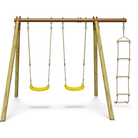 TRIGANO Portique Piki en bois et métal - 1.90 m