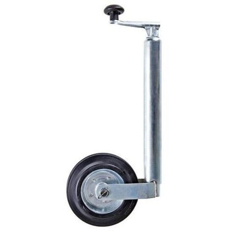 Trigano – Roue jockey 48 mm pour remorque – Acier galvanisé – Charge 150 kg – Hauteur réglable 560 mm – Galet 200 x 50 mm