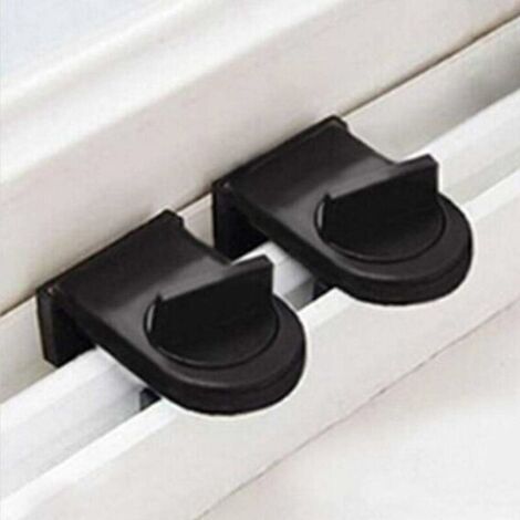 Trimec – Lot de 2 verrous de fenêtre coulissante – Sécurisation enfants – Compatible surfaces bois, verre, métal – Installation facile