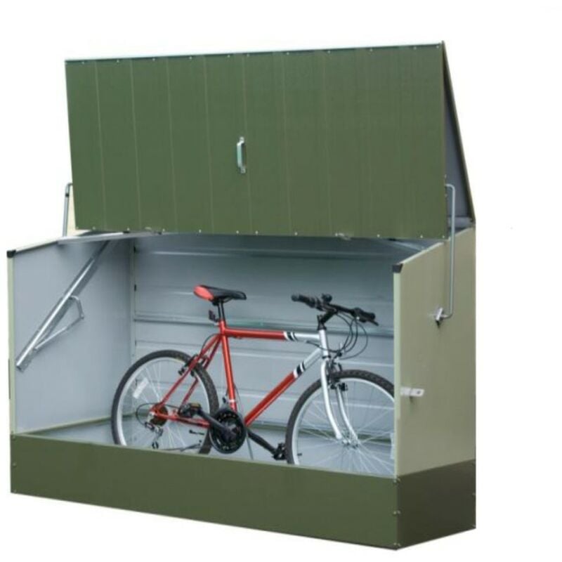 Trimetals - Abri à vélos en métal 1750L vert + kit d'ancrage - Bicycle Store