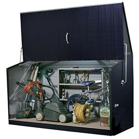 Coffre de rangement en m&eacute;tal Storegard 1500L anthracite 1,74m&sup2; TRIMETALS