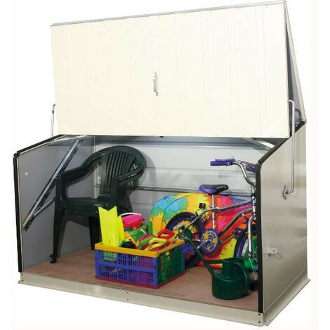 TRIMETALS Coffre de rangement métal 1500L crème - 1,51m² utile - Storeguard