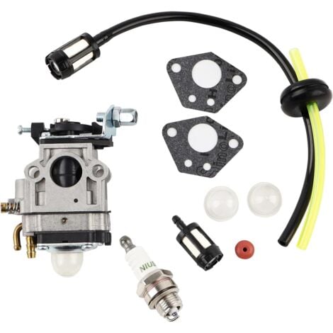 PESCE trimmer, carburetor kit for 52cc 49cc 43cc engine carburetor with gasket, hose, spark plug and gas filter (carburetor kits）