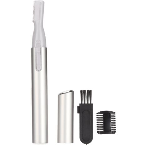 Trimmer, les sourcils, les cheveux d'argent peigne et la brosse qui fonctionne avec des piles AAA