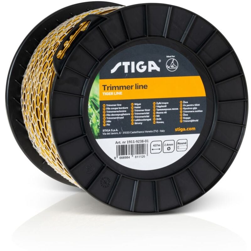 Fil débroussailleuse tigré rond de 437m Ø2.4mm