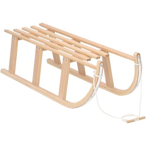 Trineo de nieve madera contrachapada 110x40x34 cm
