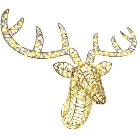 TORANA trineo tirado por reno cálido 60 cm PET