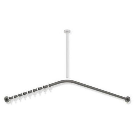 Tringle à rideau blanc mat profond 1187x1187mm. 24 Anneau