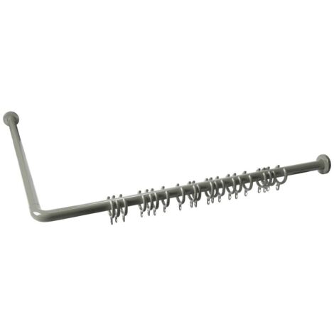 Tringle à rideau de douche 1000 x 1000 mm avec bagues de rideau