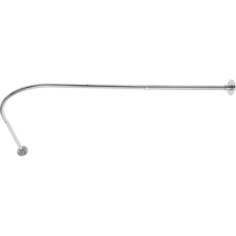 Barre de rideau de douche en acier inoxydable brossé - DSE800K45 - PHOS