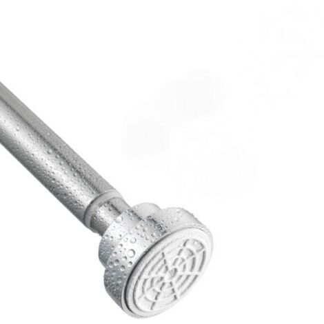 Tringle à rideau de douche rétractable, sans perçage, convient pour salle de bain, fenêtre, armoire penderie 85-140 cm, argent