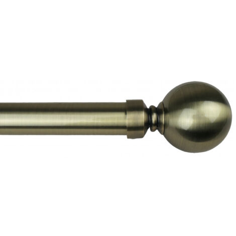 Tringle à rideau extensible 165-310 cm – Ø 25/28 mm – Finition bronze – Supports réglables et embouts décoratifs inclus