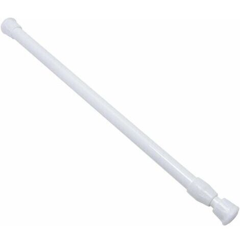 Tringle à rideau extensible 55-90 cm – Barre de tension sans perçage – Installation facile sur murs en bois ou céramique – Pour rideaux de douche et placards