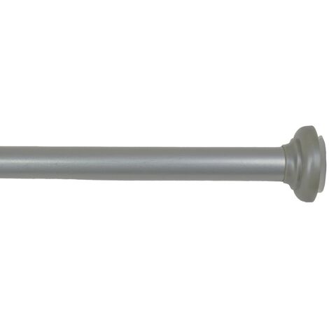 Barre de Rideau Douche Télescopique 140-250 cm Aluminium Mat Argent à