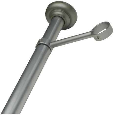 Tringle à rideau télescopique 2m à 3m sans perçage – Nickel satiné – Support pour barres de 20mm – Installation facile entre sol et plafond