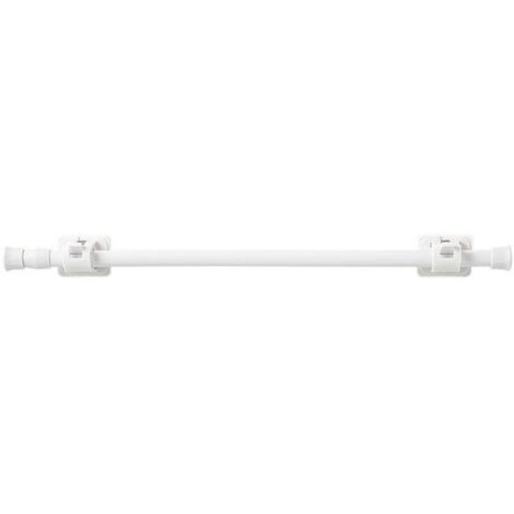 Tringle à Rideau Télescopique 5090cm Set Barre Rideau Extensible sans Perçage Tringles à Rideaux à Tension de Ressort pour Cuisine, Salle de Bain, Armoire, Fenêtre