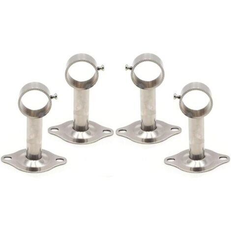 Tringle à rideau,4 Pièces Support Tringle à Rideau, Support Mural Support Tringle à Rideau, Utilisé pour Installer Tringles à Rideaux au Plafond et également Utilisé pour Installer des Tringles à Vête