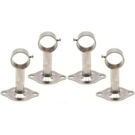 Tringle à rideau,4 Pièces Support Tringle à Rideau, Support Mural Support Tringle à Rideau, Utilisé pour Installer Tringles à Rideaux au Plafond et également Utilisé pour Installer des Tringles à Vête