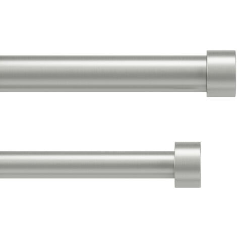 Tringle à rideaux double en acier nickel 168-305 cm – Finition nickel – Support pour rideaux jusqu'à 10 kg – Accessoires inclus – Umbra