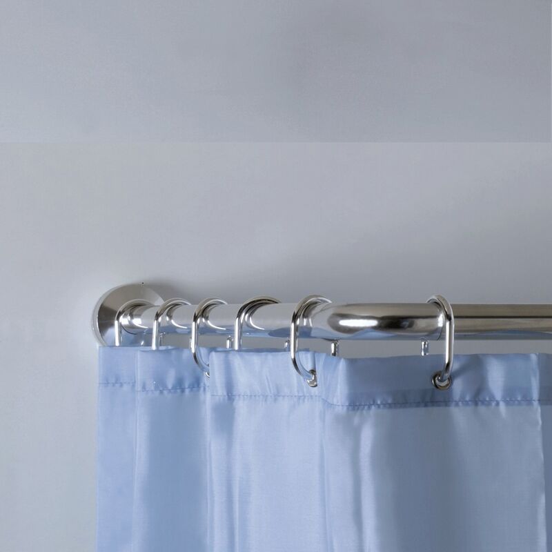 Tringle à rideaux en aluminium 80x80 cm chromé