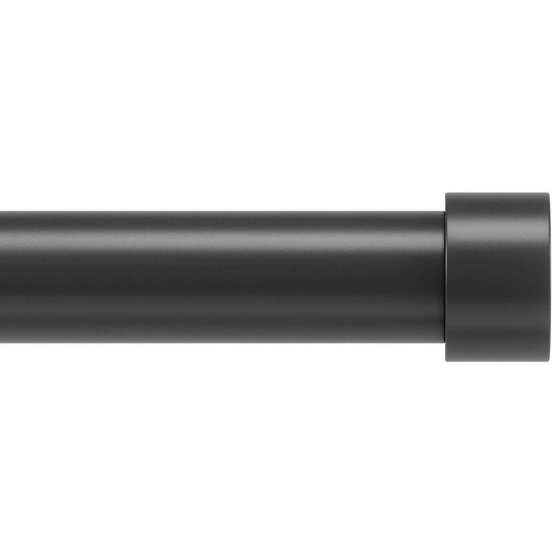 Tringle à rideaux en métal noir mat Cappa Longueur réglable de 168 à 305 cm
