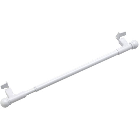 Tringle à rideaux extensible 80-110 cm – Métal blanc – Installation facile sans perçage – Pour fenêtres PVC, bois, aluminium – Ateliers 28