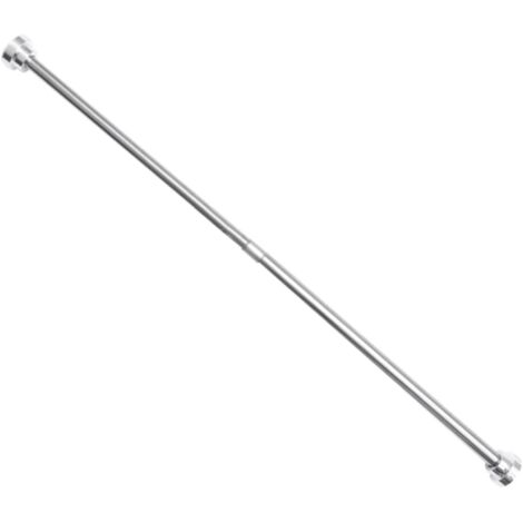 Tringle à tension réglable en acier inoxydable argenté 55-85 cm pour rideau de douche, fenêtre ou porte